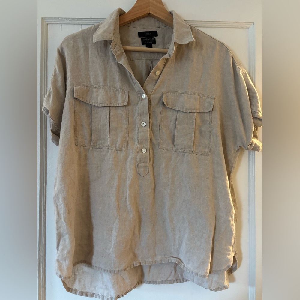 JCrew Women’s Linen Safari Shirt